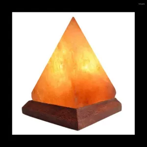 Kaşık Himalayalar Kristal Tuz Lambası USB LED Piramit Dekoratif Atmosfer