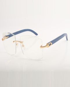 Ny fyrkantig vanlig glasögonram 3524022 Naturliga träben och 58 mm klara snittlinser tjocklek 30mm1827118