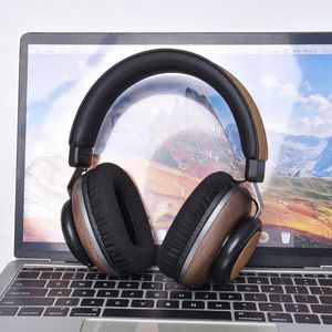 Słuchawki producent słuchawek ANC sprzedaje nowe stałe drewniane nakrycia głowy Highend i ekskluzywne słuchawki ziarna drewna Bluetooth