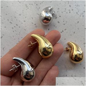 Stud Earrings Big Waterdrop Stainless Steel For Women Minimalist Simple Waterproof Jewelry Lightweight Drop Delivery Dhznd