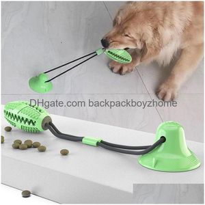 Giocattoli per cani per masticatori aggressivi Cani interattivi di taglia grande Indistruttibile Masticare Giocattolo Ventosa Pet Tug Toy Doggy Puzzle Bau Dhbsm