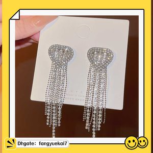 2024 Designer 925 silver needle South Korea's shiny delicate diamond snowflake earrings female fashion exaggerated geometric earrings factory 4M7O