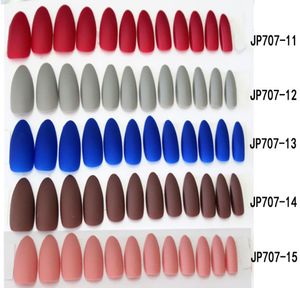 NA074 Fałszywe paznokcie matowe fałszywe paznokcie 24pcs Odłączane wskazówki dotyczące przedłużenia paznokci Manicure Manicure Press na fałszywych fałszywych paznokciach5170247