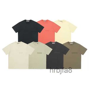 Camisetas Nova Carta 3D T Ess Designer de Moda Mens e Mulheres Casal Camisa 100 Algodão Hot Melt Impressão UE Tamanho Street Wear Preço de atacado 23 ColoursYNY3ZX LZ52