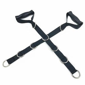 Necklaces Gym Handle with Drings for Cable Hine Lifting Pulling Workout Antislip Handle Triceps Bar Accessories Fiess Bodybuilding
