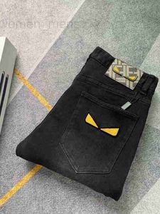 Jeans da uomo firmati Autunno e inverno 2023 ultimi jeans moda ricamo design materiale stretchcotton nero lusso uomo qualità O5X2