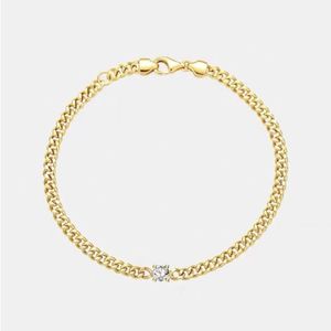 Bracelets Diamond Necklace Round Diamond Bracelet Chooke Gold Yellow Real Gold Jewelry(au750)women Clavicle Chain Lady Wedding