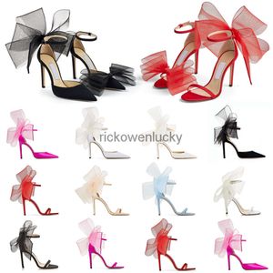 JC Jimmynessity Choo Designer Casual high quality shoes Shoes Sandals Averly Pumps Bows Shoes Luxury Women High Heels Aveline Sandal Asymmetric Grosgrain Mesh