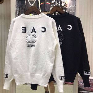 Kvinnor Brands Designers Sweater Letters Pullover Men s hoodie långärmad tröja broderi stickkläder vinterkläder 2023 cc grossist