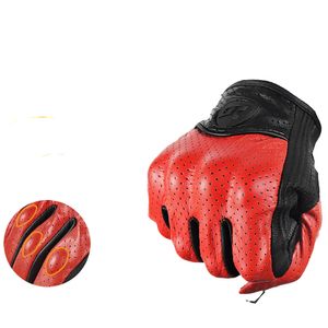 Motorcycle gloves for anti drop, breathable, and wind resistant riding. Harley retro cruise motorcycle equipped with leather gloves