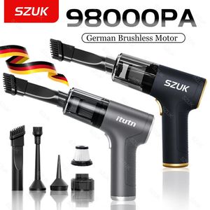 SZUK 98000PA Aspirador de pó sem fio para carro Mini máquina de limpeza poderosa forte sucção portátil para casa e portátil 231229