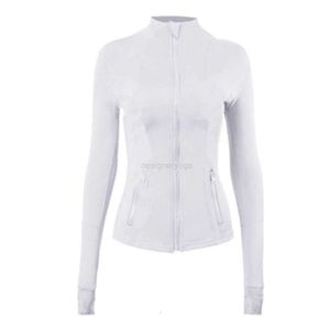 Lu-006 Gym Jacket Define Top Sweatshirt Woman Nylon Slim Stand Collar Fitness Sport Running Workout Coat Yoga Activewear with 2023 Hot Sell