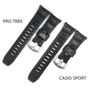 アクセサリ樹脂ラバーウォッチストラップCasio Gshock PRG130 PRW1500 PRW1500 PRG130 PRG130Y BAND MEN SPORTウォッチバンドアクセサリー