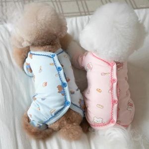 Hundkläder söta vinterbomullskläder Fyra benfolie Belly Puppy Cat Vest Jackor Par Sleepwear Pet Clothing