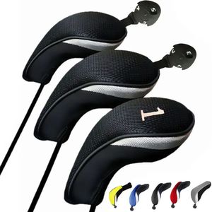 Sport Mesh Zubehör Long Neck Driver Golf Rod Sleeve 1/3/5 Fairway Woods Schützende Schlägerhaube Golf Club Head Covers 231229