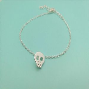 10st Simple Animal Small Skull Face Head Armband Tiny Sugar Skull Armband Söt skelettarmband för kvinnor smycken219k