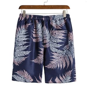 Shorts Masculinos Casual Cintura Média Com Cordão Impresso Verão Com Bolso Solto Ajuste Atlético