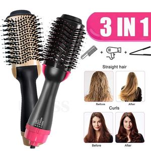 Dryers 1000W Hot Air Comb One Step Hair Styler Hair Blower Dryer Hair Straightening Brush Smoothing Iron Hair Comb Electric Hairbrush