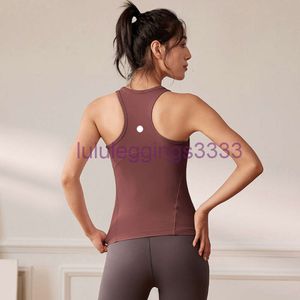 LL Gym Yoga Reggiseno Gilet a forma di I Crop Top da donna Girocollo con palestra con spalle scoperte Canottiere sexy Fitness Cami Casual Estate