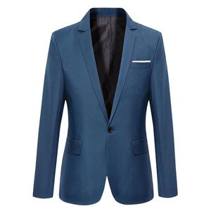 Jackets Blue Men Blazers Work Office 2022 Men Tuxedos for Formal Ocns Pockets Coat Blazers Male Custom Men's Business Slim Blazers