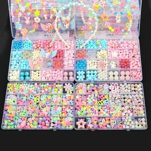 DIY -armband Making Kit Beads Halsband Manual Toys For Girls Pearls Games Handgjorda barns presenthästar Material Elastiska barn 231229