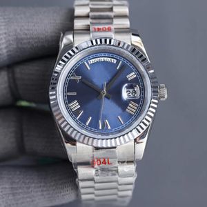 Designer Watches Classic Men Mens 41mm Day Date Luxury Watch 2813 Automatiska klockor Platinumrörelse Mekanisk safir Svepande Master Wristwatches L3