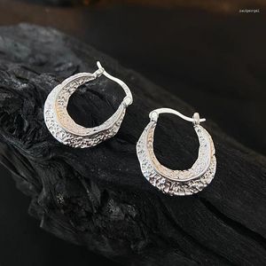 Серьги-кольца 925 посеребренные геометрические серьги для женщин и девочек, вечерние, свадебные, модные украшения Eh2301