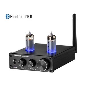 Amplifikatörler Aiyima 6K4 Vakum Tüpü Amplifikatör ön prupikatörü Bluetooth 5.0 Preamp AMP Tiz Bas Tonu Evi Ses Tiyatrosu 211