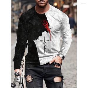 Herren-T-Shirts, Jesus-T-Shirts, Buchstaben-Grafik, 3D-gedruckt, Damen-Vintage-Langarmshirt, übergroße Pullover, Kinder-T-Shirts, Tops, Kleidung