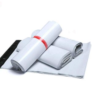 Self Adhesive Poly Plastic Packaging Bags White Mailer Envelope Pouch Delivery Mailing Express Postal Packaging Bag Uwcff Calbb