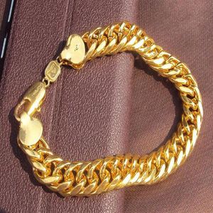 BRACCIALE Big Miami Cuban Link Spessore 25mil G F Catena in oro massiccio Lussuoso pesante311M