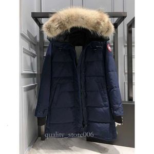 デザイナーの女性カナダグースミッドレングスバージョンパフダウンレディースジャケットダウンパーカス冬の厚い暖かいコートウィンドプルーフストリートウェア412
