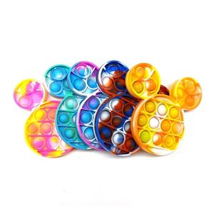 Giocattolo di decompressione Giocattoli per feste Spingi il suo pop Fidget Caratteristica a forma di topo del fumetto Popper Bubble Punta delle dita sensoriale per i regali dei bambini Drop Dhmuw