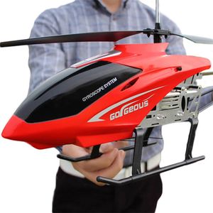3.5ch 80 cm Stor fjärrkontroll Drone Helikera RC Helicopter Charging Toy Drone Model UAV Outdoor Aircraft Helicoptero 231230