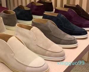 Open Walk Camurça Sapatos Casuais Botas de Tornozelo Moda Mulheres Slip On Homens Andando Flats Clássico Bota Curta Designer de Luxo para Calçado de Fábrica de Sapatos de Vestido Unissex