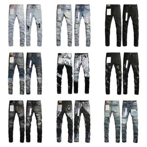 Herren Lila Jeans Designer Gestapelte Lange Hosen Ksubi Ripped High Street Marke Patch Loch Denim Gerade Mode Streetwear Silm Mencoat Jacketstop