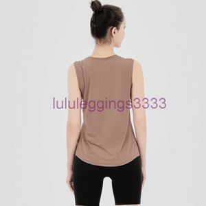 Maglietta da yoga T-shirt tinta unita incrociata sul retro Moda donna Canotte da yoga all'aperto Sport Corsa Palestra Top Abbigliamento