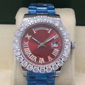 Erkekler için İzle Diamond Watch Moissanite Erkekler Saatler Tasarımcı 43mm Otomatik Hareket Tam Paslanmaz Çelik Altın İzle Uomo Safir Spor Kartları