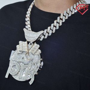 Master Rocks smycken Hiphop Sterling Sier Iced Out Custom Moissanite Pendant