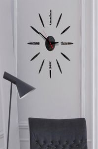 Orologi da parete Superficie 3D Surface a specchio grande clock Adebito per la casa Design Art Design 5651041