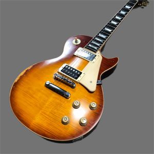 Handgemaakte Relic Aged standaard elektrische gitaar Humbucker pickups geïmporteerde hardware van hoge kwaliteit 2589