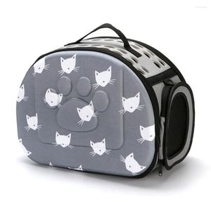 Bolsa de transporte para cães e gatos, bolsa de transporte para animais de estimação, eva, grande capacidade, respirável, ombro dobrável para filhotes com menos de 5kg