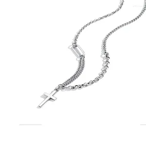 Kedjor Cross Pendant Chain Jewellery Love Gifts Smooth Necklace 925 Sterling Silver