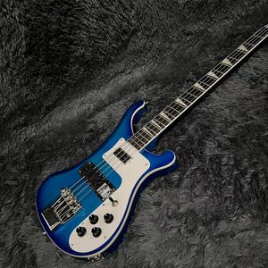 Hot sell good quality 4003 Backer Bass Electric Guitar, Blue Color, Basswood Body, 4 Strings Guitarra, Free Shipping-- Musical Instruments
