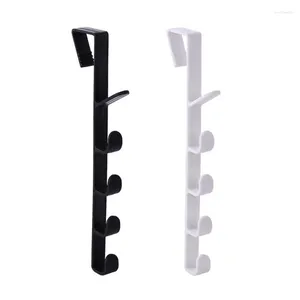 Hooks Over The Door 5 Home Bathroom Hanging Rack Clothes Coat Hat Towel Hanger Kitchen Accessories Y08D