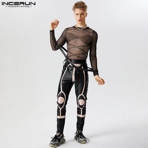 Abiti 2023 Moda Uomo Tute Stampa Pantaloni Senza maniche Fitness Bretella Pagliaccetti Streetwear Cinghie maschili Tuta S5XL INCERUN