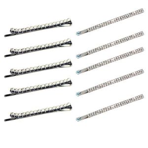 10 pçs grampos de cabelo strass atraentes grampos de cabelo para meninas moda cristal acessórios de cabelo de casamento para mulheres lady267q