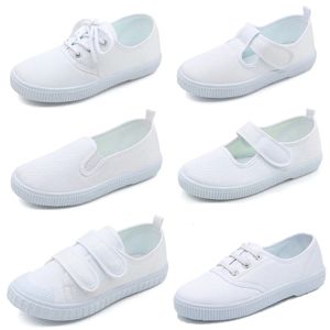 Çocuklar Canvas Ayakkabı Anaokulu Küçük Beyaz Ayakkabı Kızlar ve Erkekler Kapalı Ayakkabılar Dans Ayakkabıları 231229