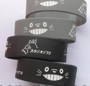 Bangle Nya 50st Populära min granne Totoro armbandsilikon Promotion fylld i färgarmband gratis frakt t30