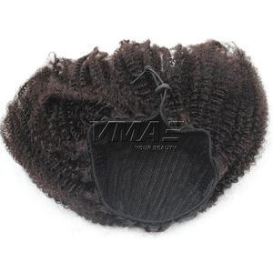 Coda di cavallo Capelli umani peruviani Coda di cavallo Afro crespo riccio 4B 4C Coda di cavallo 120g Equiseto umano CAPELLI umani vergini non trasformati VMAE